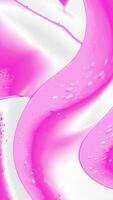 A pink and white swirl abstract background animation with water drops video