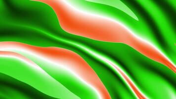 A green and orange abstract background with waves video