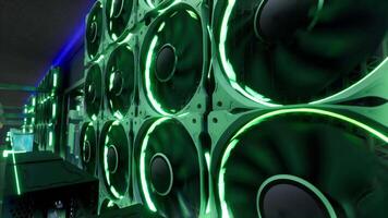 Close-Up View of Powerful Computer Cooling Fans video
