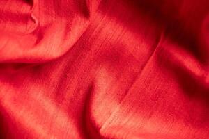 Abstract of shiny red silk White wrinkled fabric background texture and Texture with copy space ,Creased or wrinkled white fabric,So photo
