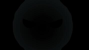 A mysterious black orb with glowing eyes brings a moody, playful twist to this fruit-themed visual video