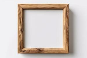 Wood frame or photo frame isolated on the white background. Empty space for text or picture.
