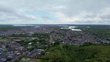 Urban scene of a developing Latin American region with visible economic limitations and scattered infrastructure video