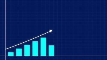A graph with a line going up and a bar going down video