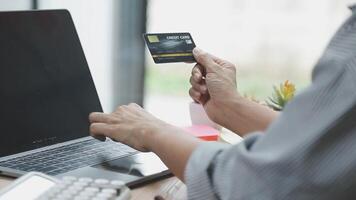Credit card payment in the office video