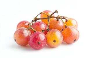 a bunch of grapes on a white background photo