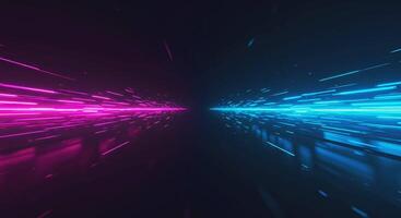 Abstract background with neon lights and light trails video