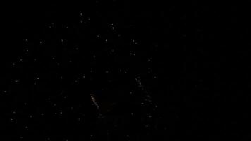 Spectacle of colorful castle of fireworks in a celebration - loop video