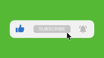 Animated Like, Subscribe, and Bell Buttons with Mouse Cursor Click video
