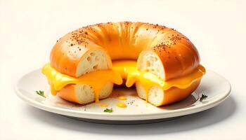 Cheesy Delight, The Perfect Bagel with Cheese photo