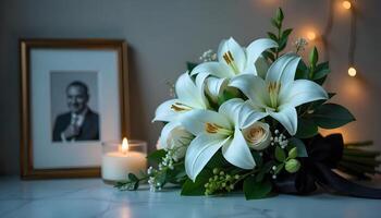 A Serene and Elegant Tribute in Times of Mourning photo