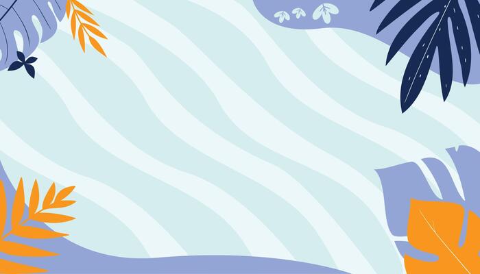 Floral Illustration Background with Lilac and Orange pastel colors