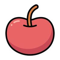 Simple Cherry colorful icon. The icon can be used for websites, print templates, presentation templates, illustrations, etc vector