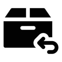 Simple Return glyph icon. The icon can be used for websites, print templates, presentation templates, illustrations, etc vector