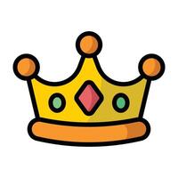 Simple Crown colorful icon. The icon can be used for websites, print templates, presentation templates, illustrations, etc vector