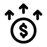 Simple High Price outline icon. The icon can be used for websites, print templates, presentation templates, illustrations, etc vector
