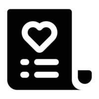Simple Wishlist glyph icon. The icon can be used for websites, print templates, presentation templates, illustrations, etc vector