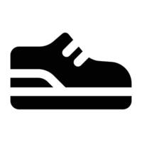 Simple Shoe glyph icon. The icon can be used for websites, print templates, presentation templates, illustrations, etc vector