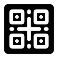 Simple Qr Code glyph icon. The icon can be used for websites, print templates, presentation templates, illustrations, etc vector