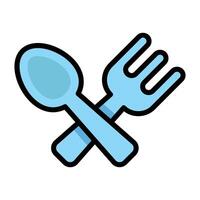 Simple Cutlery colorful icon. The icon can be used for websites, print templates, presentation templates, illustrations, vector