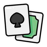Simple Poker Card colorful icon. The icon can be used for websites, print templates, presentation templates, illustrations, etc vector