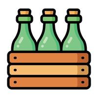 Simple Beer Box colorful icon. The icon can be used for websites, print templates, presentation templates, illustrations, etc vector
