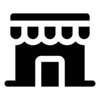 Simple Shop glyph icon. The icon can be used for websites, print templates, presentation templates, illustrations, etc vector