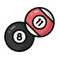 Simple Billiard colorful icon. The icon can be used for websites, print templates, presentation templates, illustrations, etc vector