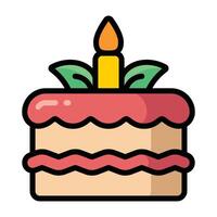 Simple Cake colorful icon. The icon can be used for websites, print templates, presentation templates, illustrations, etc vector