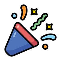 Simple Confetti colorful icon. The icon can be used for websites, print templates, presentation templates, illustrations. vector