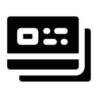 Simple Credit Card glyph icon. The icon can be used for websites, print templates, presentation templates, illustrations, etc vector