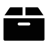 Simple Package glyph icon. The icon can be used for websites, print templates, presentation templates, illustrations. vector