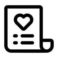 Simple Wishlist outline icon. The icon can be used for websites, print templates, presentation templates, illustrations, etc vector
