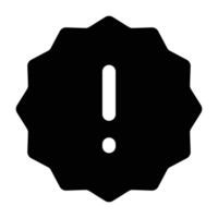 Simple Alert glyph icon. The icon can be used for websites, print templates, presentation templates, illustrations, etc vector