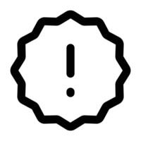 Simple Alert outline icon. The icon can be used for websites, print templates, presentation templates, illustrations, etc vector