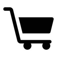 Simple Shopping Cart glyph icon. The icon can be used for websites, print templates, presentation templates, illustrations, etc vector