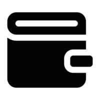 Simple Wallet glyph icon. The icon can be used for websites, print templates, presentation templates, illustrations, etc vector