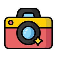Simple Camera colorful icon. The icon can be used for websites, print templates, presentation templates, illustrations,. vector