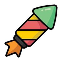 Simple Firework colorful icon. The icon can be used for websites, print templates, presentation templates, illustrations. vector