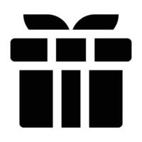 Simple Gift glyph icon. The icon can be used for websites, print templates, presentation templates, illustrations. vector