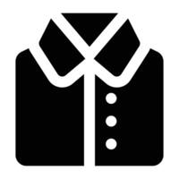 Simple Shirt glyph icon. The icon can be used for websites, print templates, presentation templates, illustrations. vector