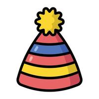 Simple Party Hat colorful icon. The icon can be used for websites, print templates, presentation templates, illustrations, etc vector