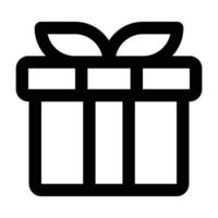 Simple Gift outline icon. The icon can be used for websites, print templates, presentation templates, illustrations, etc vector