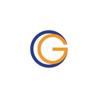 letters cg circles colorful simple logo vector