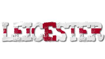 Leicester Text with England Flag Waving Inside. Seamless Loop Animation on Transparent Background. video