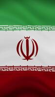 Iran Waving Flag in Vertical Orientation. Realistic Flag Animation. Seamless Loop Background. video