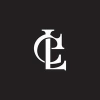 letter le linked overlapping elegant logo vector