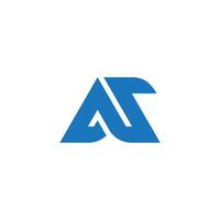 letters as triangles simple geometric logo vector