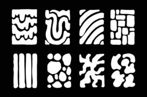 Abstract contemporary shapes background template set. Aesthetic organic forms graphic element. vector