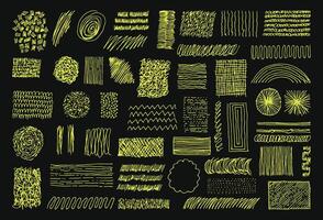 Abstract grunge pencil scribble texture element bundle. Hand drawn doodle pen texture design collection. For artwork graphic element. vector